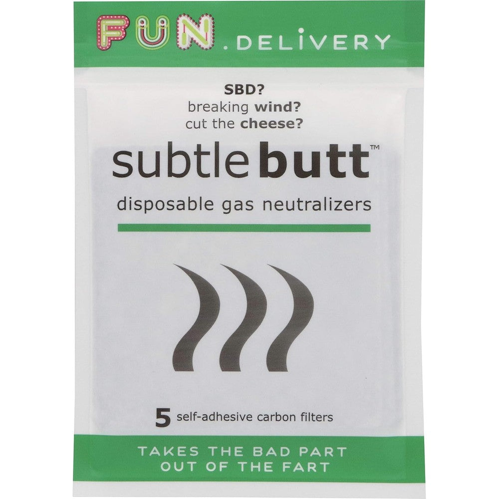 Fashion First Aid Subtle Butt 5 pack front view charcoal odor absorbers.
