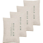 Belle Air activated charcoal air purifying bags 4 pack front view natural odor absorber.