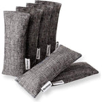 Marsheepy 6 Pack Activated Charcoal Odor Absorber Bags front view for shoe deodorizing.