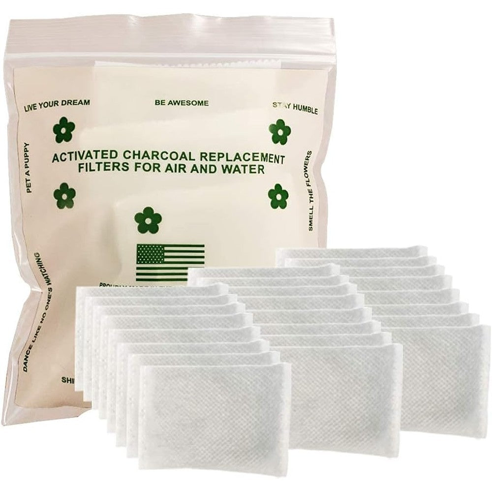 Green Piece 24 Pack Activated Charcoal Diaper Pail Deodorizer front view