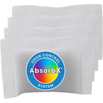 iTouchless Official AbsorbX Trash Can Odor Filters 4-pack front view showing packaging.