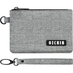 OZCHIN smell proof bag front view showing grey 600D fabric odor protection.