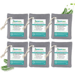 Rqb Dopaka 6 Pack Bamboo Charcoal Air Purifying Bags front view showing mesh design.