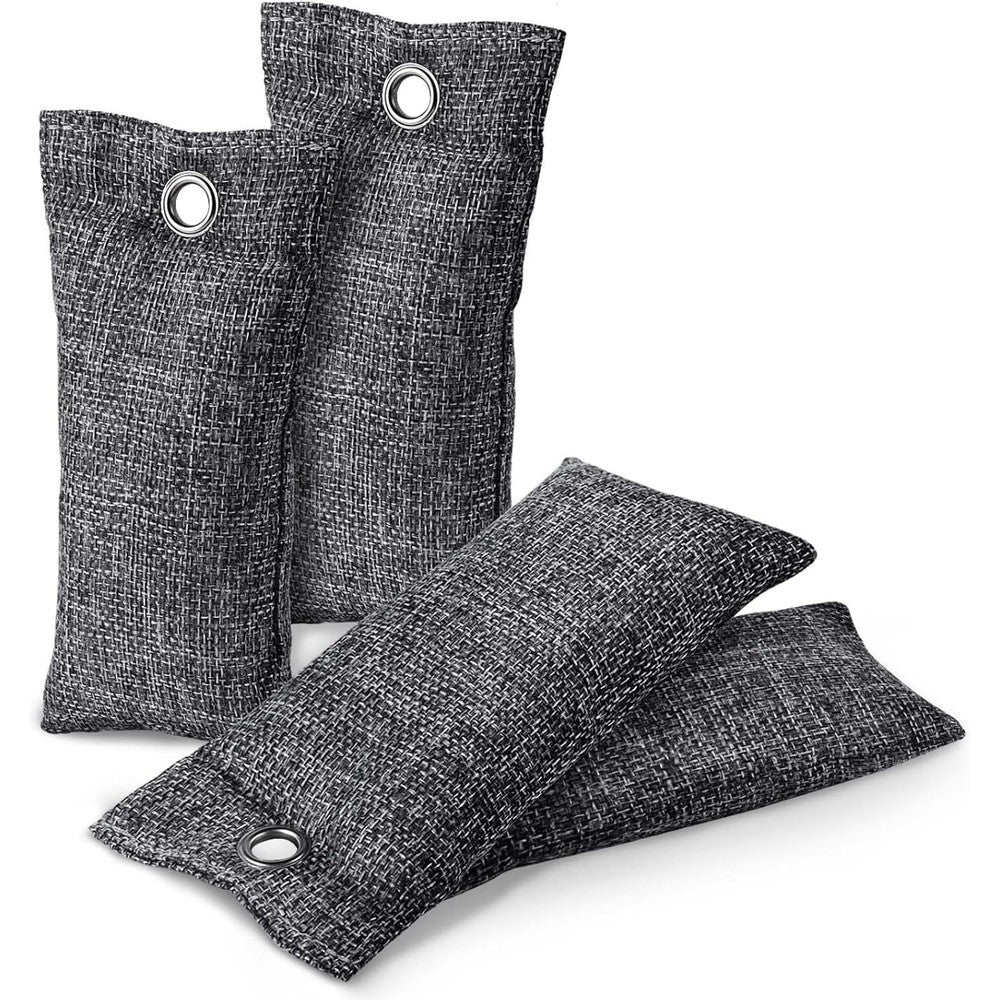 WSSROGY Activated Charcoal Odor Absorber four pack front view for shoe deodorizing.