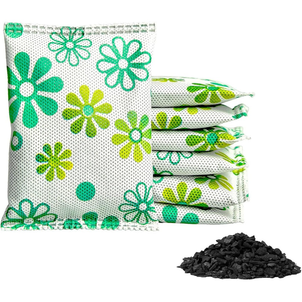KaiCarnte Activated Charcoal Odor Absorber front view 12 pack set for home air purification.