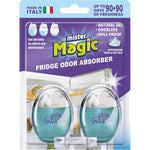 Mister Magic Refrigerator Odor Absorber front view of two pack baking soda gel