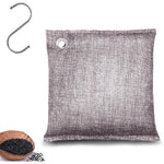 Hanyan Activated Charcoal Odor Absorber front view of linen bag for air purification.
