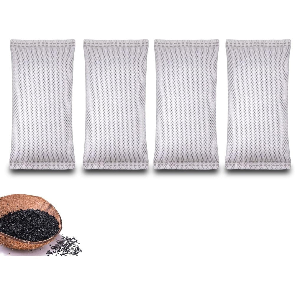 Hanyan Coconut Shell Charcoal Air Purifying Bags front view showing white fabric pouch for odor removal.