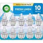 Air Wick Fresh Linen Scented Oil Refill 10 Count front view packaging