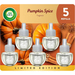 Air Wick Plug In Scented Oil Refill Pumpkin Spice 5 pack front view imported home fragrance
