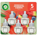 Air Wick Plug In Scented Oil Refill Fresh Watermelon and Berries 5 Count front view essential oils