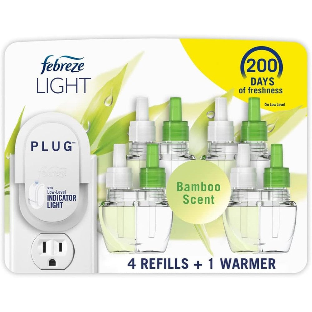Febreze Light Fade Defy Plug Starter Kit front view for home odor fighting