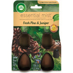 Air Wick Essential Mist Fresh Pine and Juniper twin refill pack front view