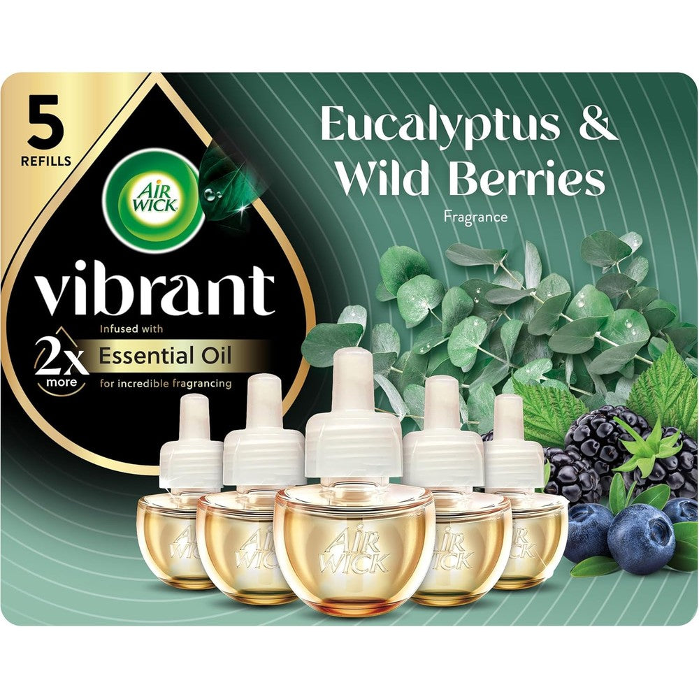 Air Wick Vibrant Eucalyptus and Wild Berries 5 pack front view
