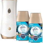 Glade Automatic Spray Holder Kit front view with Aqua Waves refills