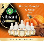 Air Wick Harvest Pumpkin and Spice Scented Oil Refill 5 count pack front view