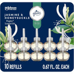 Glade PlugIns Refills Jasmine and Honeysuckle 10 count pack front view