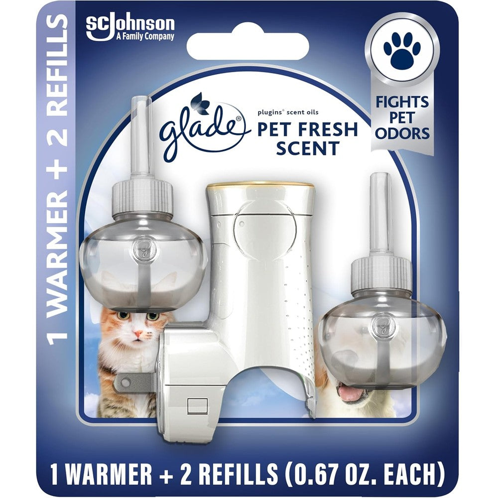 Glade PlugIns Refills Starter Kit Pet Fresh front view odor eliminator