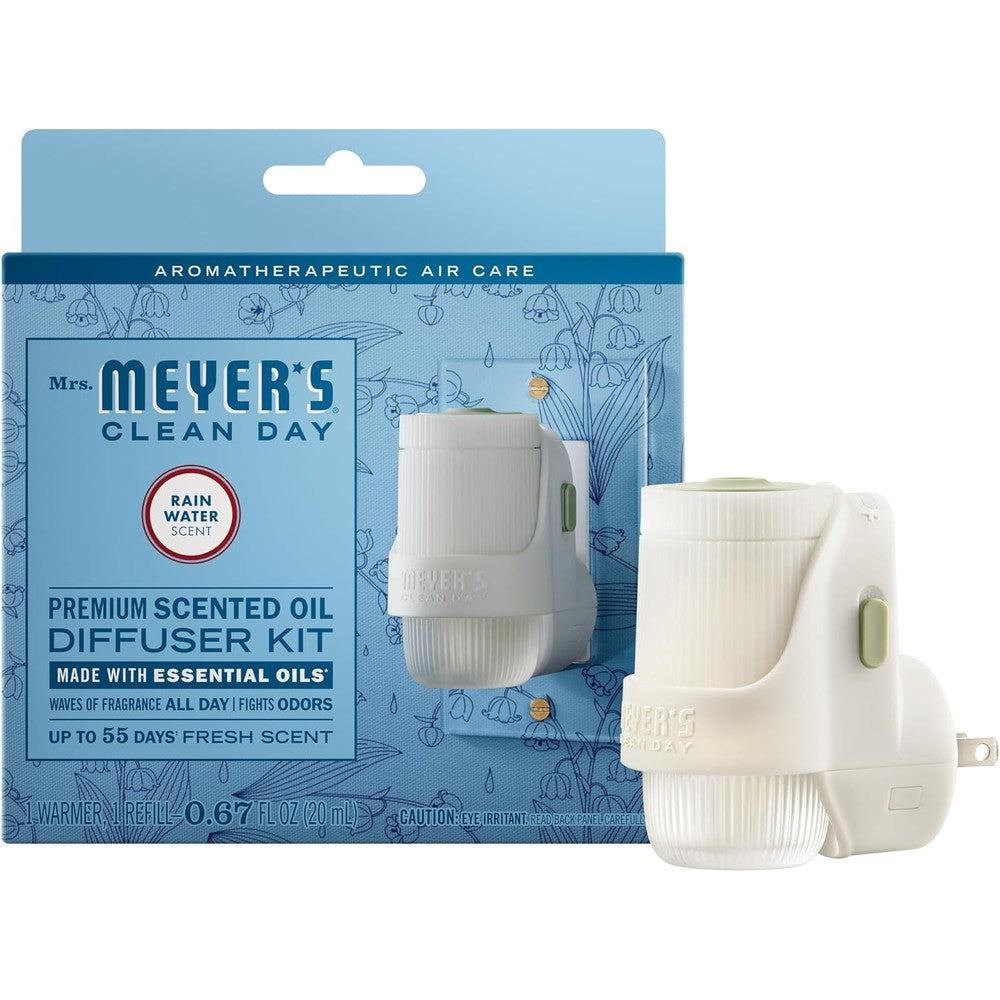 Mrs. Meyer's Clean Day Rain Water Scented Oil Diffuser Kit front packaging