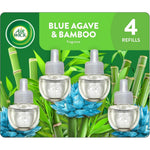 Air Wick Plug In Scented Oil Refill Blue Agave and Bamboo 4 Count front view pack