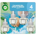 Air Wick Scented Oils Calming Sea Spray and Breeze 4 pack front view premium air freshener