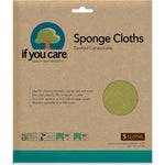 If You Care 100% Natural Sponge Cloths 5 count pack front view eco-friendly cleaning.