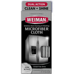 Weiman Microfiber Cloth for Stainless Steel front view for appliance cleaning
