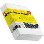 Aerai Group Microfiber Magic Streak Free Cleaning Cloth 6 Pack showing white cleaning cloths.