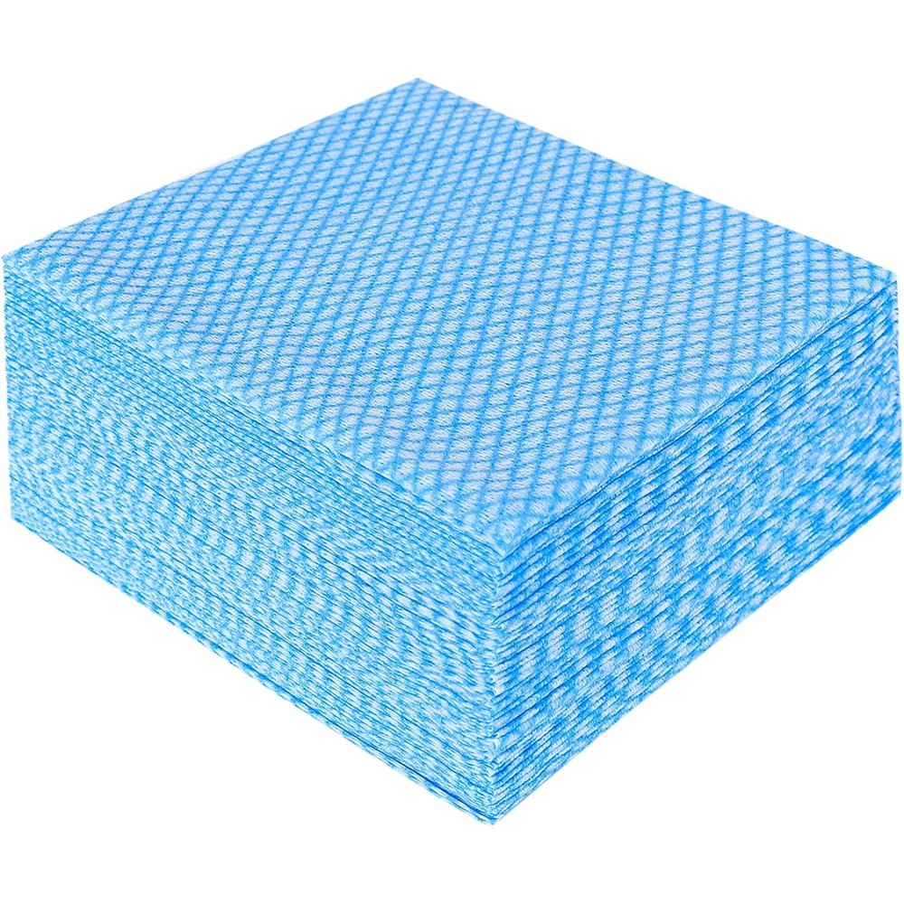 JEBBLAS Blue Disposable Cleaning Towels 50 count pack front view high absorbency