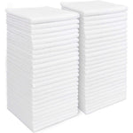 AIDEA microfiber cleaning cloths white fifty pack front view premium imported rags