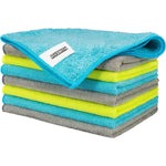 FIXSMITH Microfiber Cleaning Cloth Pack of Eight front view showing assorted colors