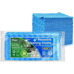 AIDEA reusable cleaning wipes front view packaging showing blue multi purpose towels.