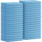 Avalon Towels microfiber cleaning cloths pack front view premium blue rags for home cleaning
