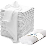 Valengo Fabrics lint free cotton cleaning rags front view showcasing the soft white premium texture.