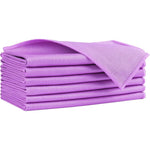 HOMEXCEL Microfiber Glass Cleaning Cloths front view of 6 pack purple bundle.