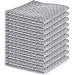 Aidoclip 10 Piece Non Scratch Steel Wool Dishcloth set front view showcasing the silver wire mesh weave pattern.