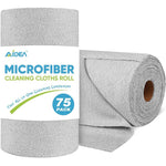 AIDEA Microfiber Cleaning Cloth Roll front view showcasing grey perforated sheets.