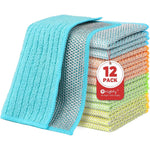 Orighty multipurpose wire dishwashing rag twelve pieces front view showing the textured double-layer non-scratch mesh surface.