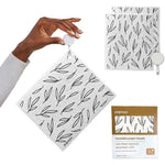 Papaya Reusable Paper Towels front view of botanical patterned premium Swedish dishcloth pack.