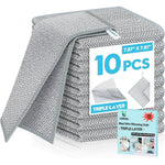 VMKBL triple steel wire dishcloth 10 pieces front view showing the textured non scratch mesh design