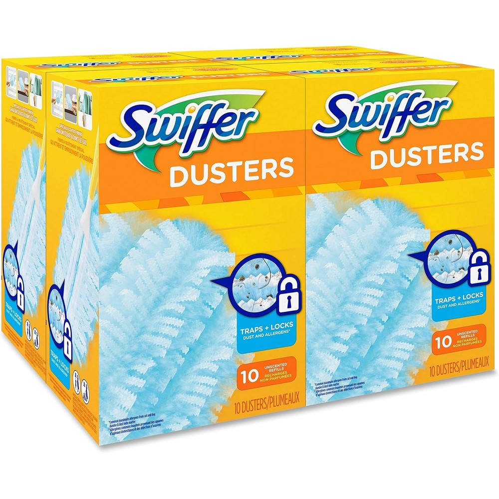 Swiffer 21459CT Refill Dusters front view packaging for allergen trapping.