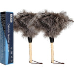 NEWONG Natural Ostrich Feather Dusters front view for home cleaning.