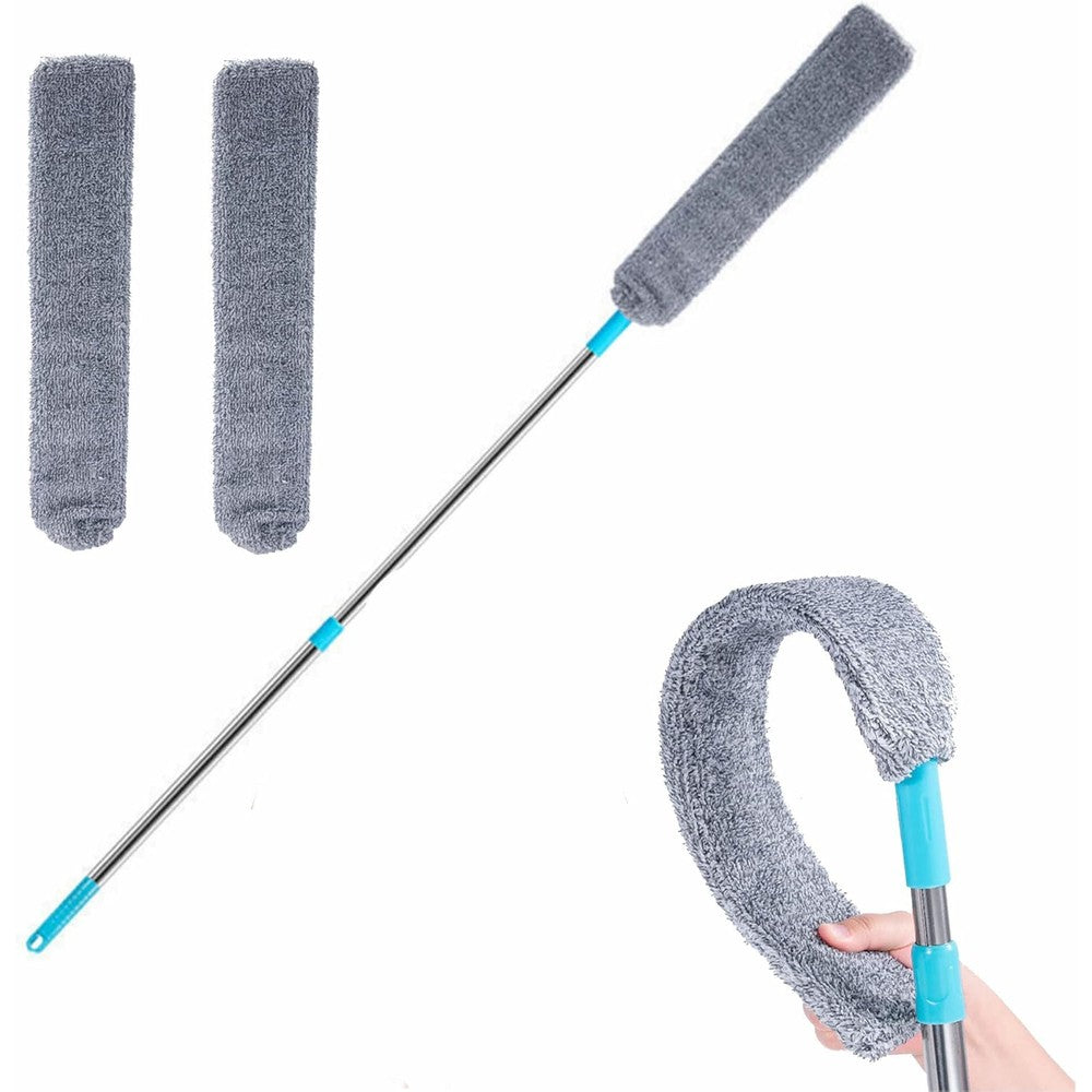 ARAINY retractable gap dust cleaner front view showing flat microfiber head.