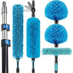 Hicavar 20 Foot High Ceiling Fan Duster front view with all attachments.