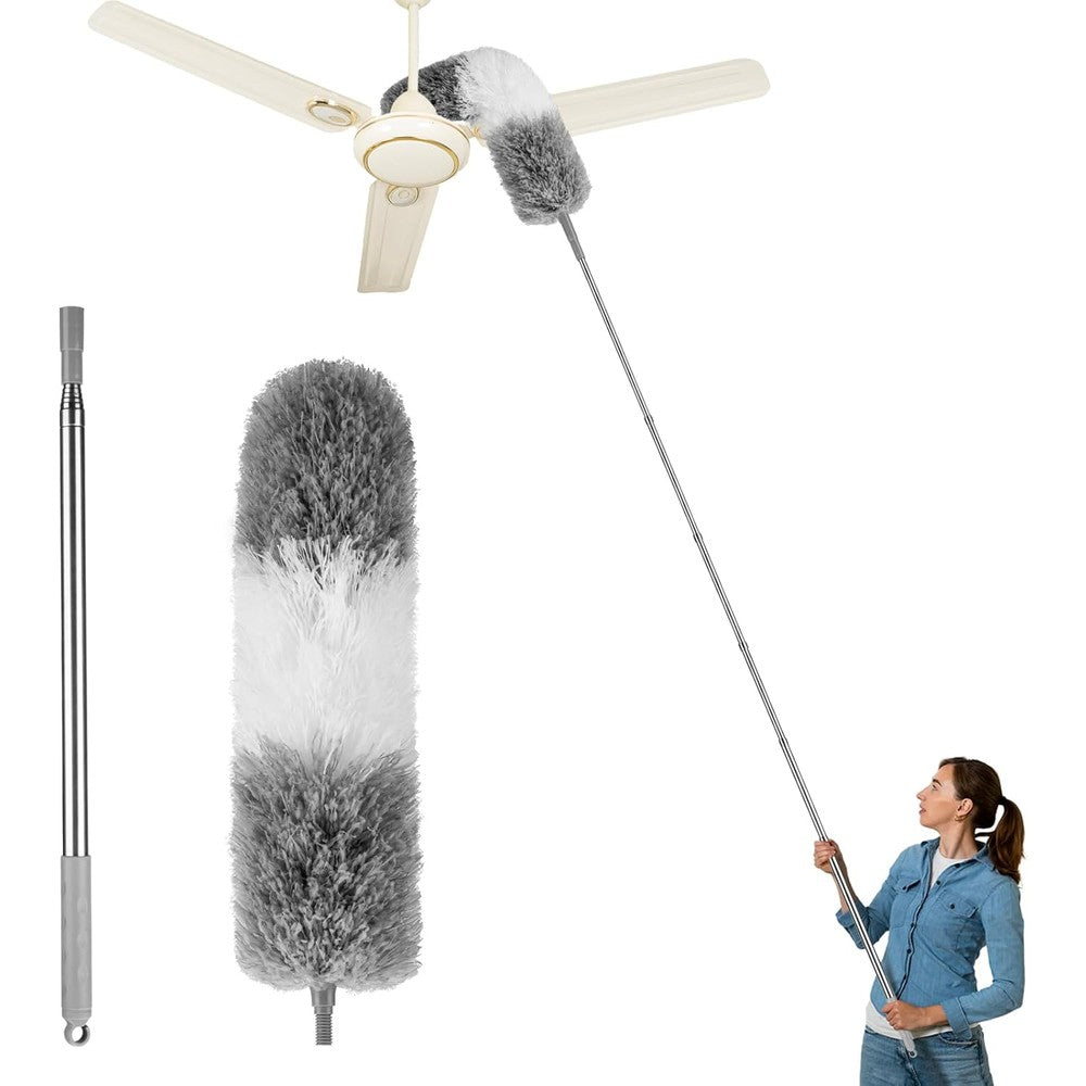 Dusters for Cleaning,Feather Duster with Extension Pole,Ceiling Fan Cleaner Duster,Long Duster Extended Handle,Blind Cleaner Dusting
