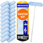 AIR U+ 6 foot extendable duster handle front view for ceiling cleaning.