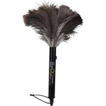 Aldwin Ostrich Feather Duster front view showing fluffy natural feathers.