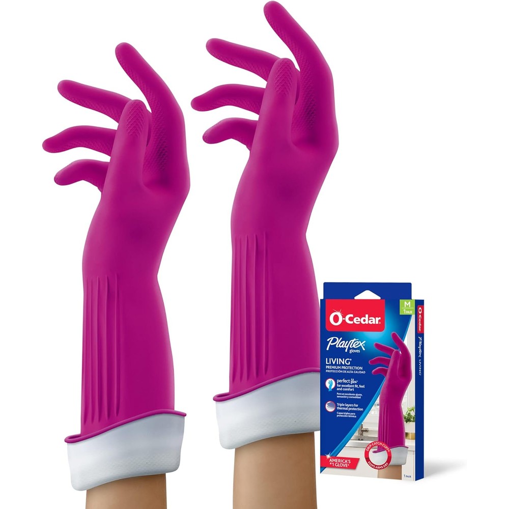 Playtex Living Drip-Catch Cuff Gloves front view packaging