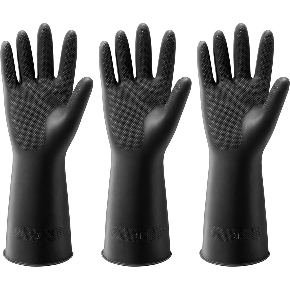 ThxToms 3 pairs latex cleaning gloves front view for heavy duty housework.