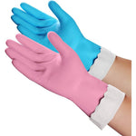 HSL Household Cleaning Gloves front view of two pairs in different colors.
